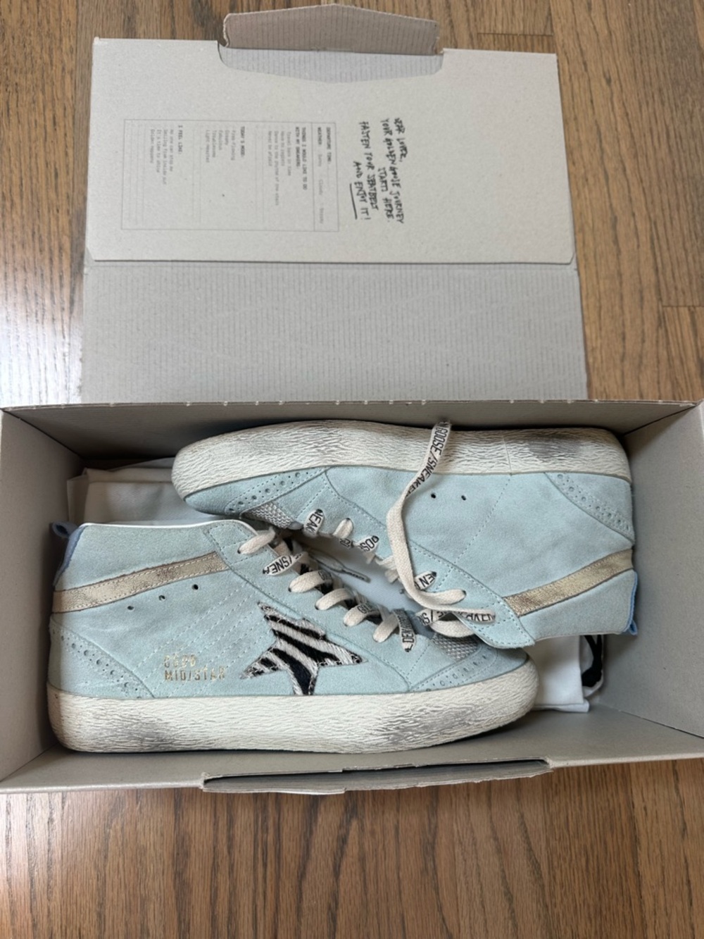 Golden goose midstar sneakers suede blue size 37